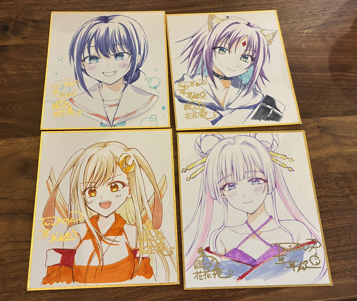 サンクリで抽選販売する色紙です。