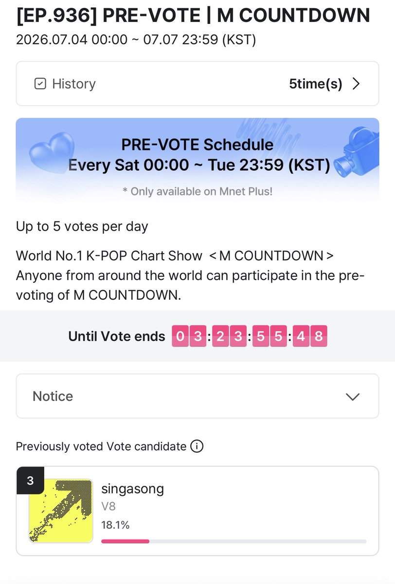 minghaocheoI_'s tweet photo. CARATS MCOUNTDOWN PREVOTING HAS ALREADY STARTED!!!  📣📣

VOTE FOR SINGASONG 5X ON MNET PLUS APP NOW!!!!! 

we're currently in 3rd place lets catch up now!!!

🔗 https://t.co/HJEFNc9lEi https://t.co/wii2Km0nLv