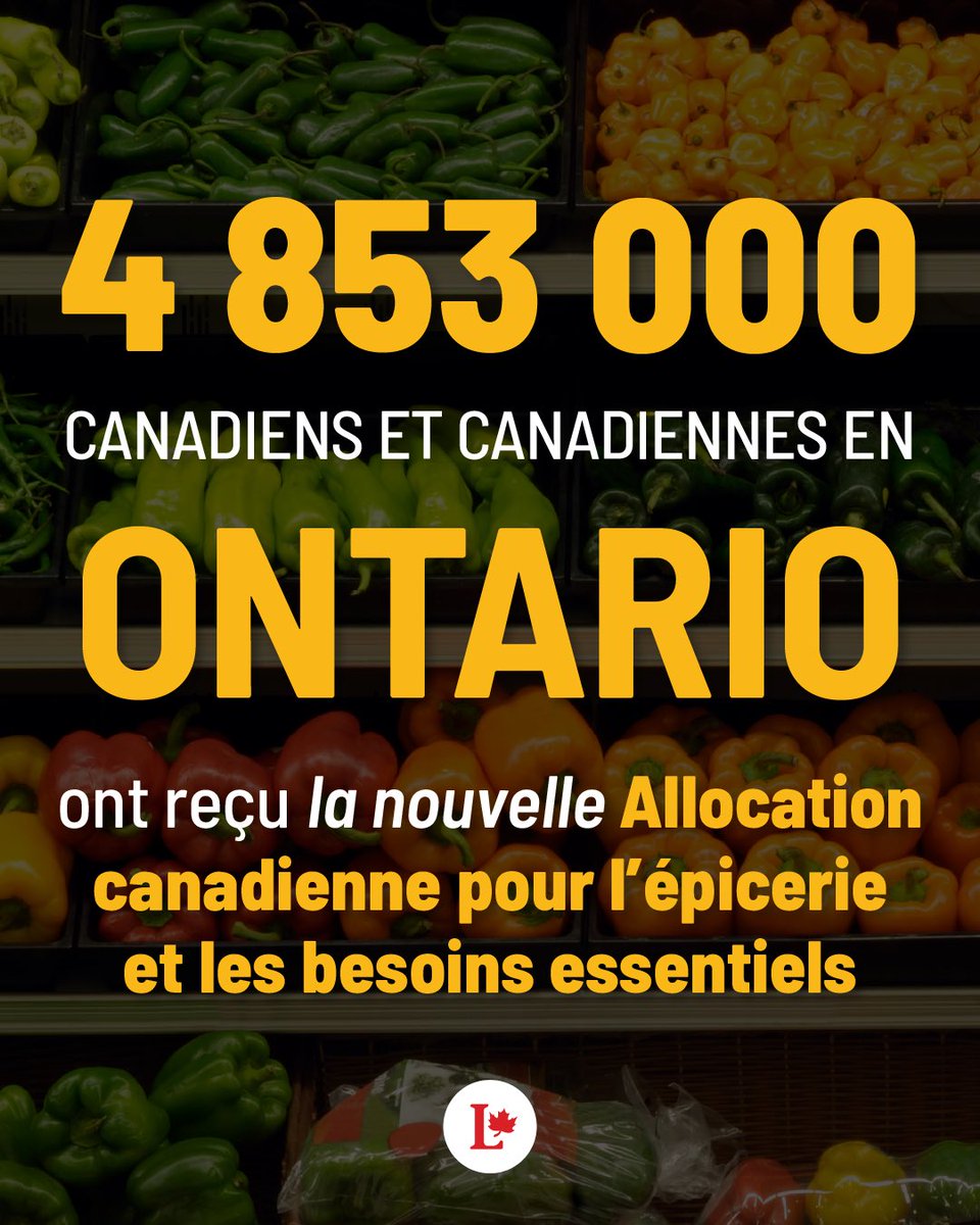 EvanLSolomon's tweet photo. Nous travaillons à rendre la vie plus abordable.

Aujourd’hui, les versements de l’Allocation canadienne pour l’épicerie et les besoins essentiels sont effectués afin d’aider les Canadiennes et les Canadiens à couvrir le coût des dépenses quotidiennes, comme l’épicerie, le loyer, le transport en commun, les services publics et d’autres besoins essentiels.

D’ici octobre, les personnes admissibles pourront recevoir jusqu’à 679 $ pour une personne seule, 890 $ pour un couple, ainsi que 234 $ par enfant admissible.
