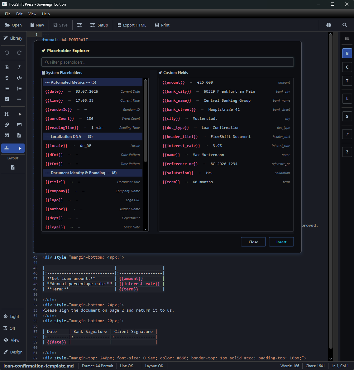 HZschuppan79649's tweet photo. Update: All dynamic values – organized, searchable, always up to date.
🔍 System & Custom Fields
⚡ Live filtering
🎨 Color-coded like the editor
Open via Ctrl+K or the 🖊️ stamp icon.
#FlowShift #Editor #Markdown #HTML #WritingTools https://t.co/sXX49AMJWT