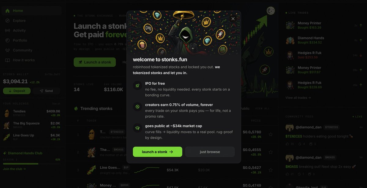 nikshepsvn's tweet photo. are you ready to launch and trade some stonks on the robinhood chain this weekend?

currently the chain has a bunch of tokenized stocks but you can only trade them in approved countries (so no US, canada and the UK for example)

stonks on the otherhand will be available for everyone and will be tradable everywhere (deployed via @dopplerprotocol on @Uniswap) -- even at the same place retail will trade the regular tokenized stocks (robinhood wallet)

stonks will also have some new mechanics that should make the tokens and launches more fun

follow @stonksdotfun for updates and drop your EVM address (chain can be added in most evm wallets) + RT if you wanna be early