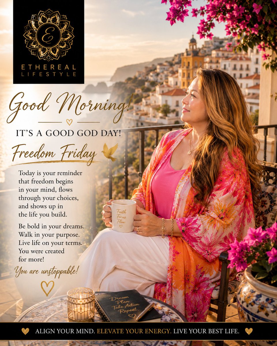 OfficialEveG's tweet photo. Good morning beautiful people🙋‍♀️
🌅 it's Freedom Friday!
Today is your reminder that freedom begins with the choices you make, the faith you carry, and the purpose you pursue.

Wishing you a beautiful, blessed, and purpose-filled Friday! https://t.co/nXFnnzQzal