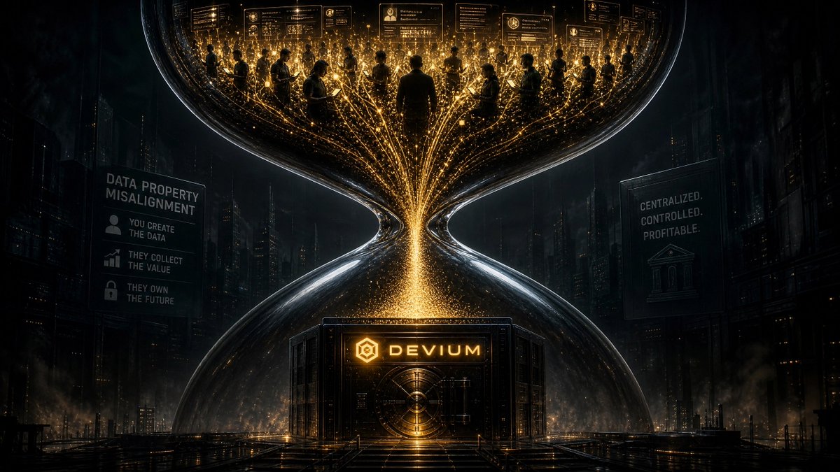 Deviumvip's tweet photo. Why Devium? Because the current data model is broken. We’re here to fix the "Property Misalignment" where producers get nothing while platforms take everything. https://t.co/3v6iIs6HFs