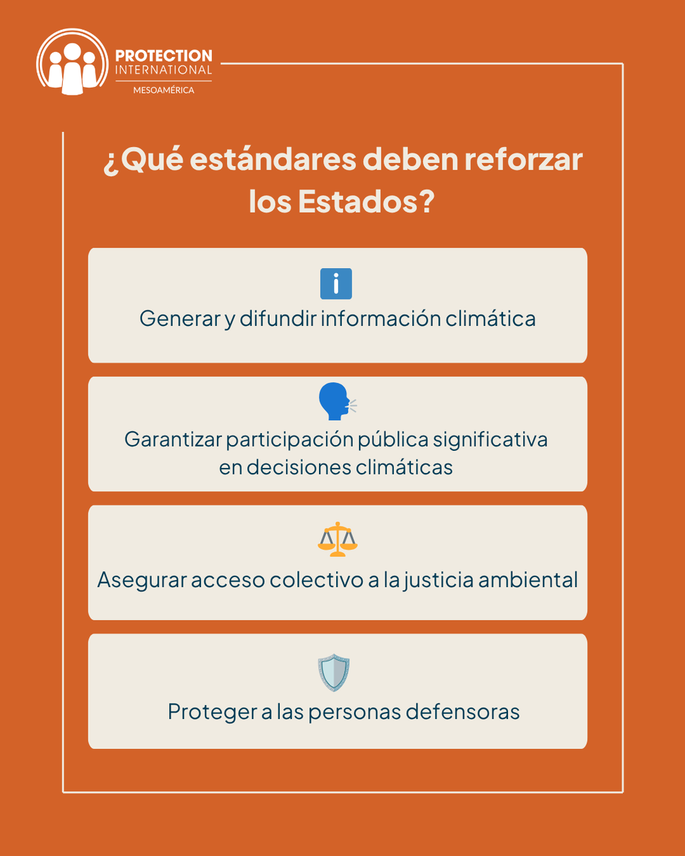 PImesoamerica's tweet photo. A un año de la Opinión Consultiva sobre Emergencia Climática de la Corte Interamericana de Derechos Humanos, la discusión ya no es si los Estados deben proteger a quienes defienden el ambiente. Eso está claro: es una obligación legal. https://t.co/a9z6KATN97