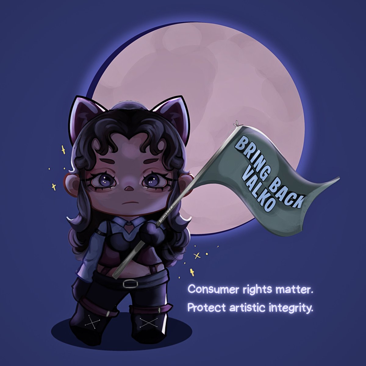 Delphynex's tweet photo. Don't let greedy corporations undermine the creative work that made games worth loving in the first place.
.
 #Valko #BringValkoBack #BRINGVALKO #keepvalkoalive #Bring敖尹ValkoAoYinback #ロウガ実装を求めます #恋と深空ロウガ実装取り消しを取り消し https://t.co/21rjhQzZUW