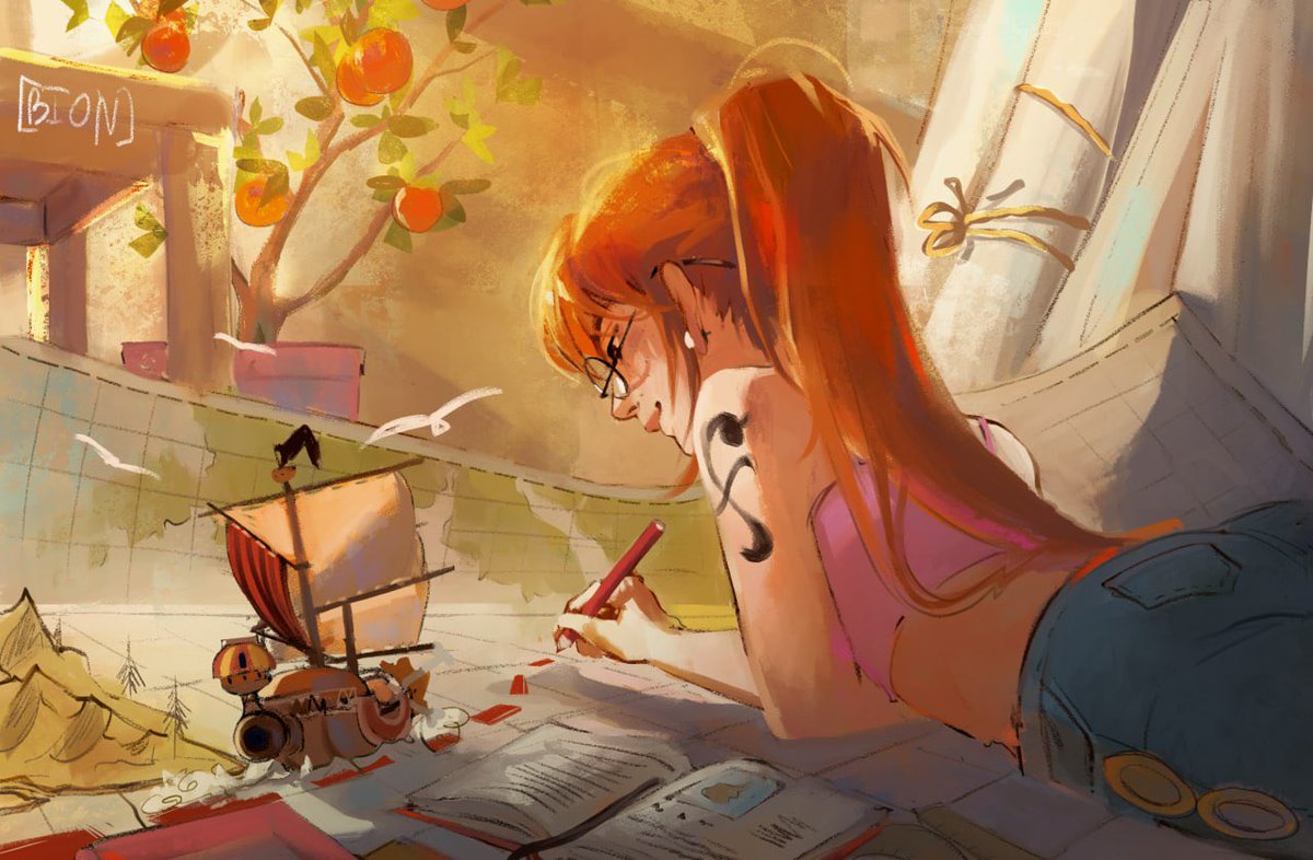 OneX1X's tweet photo. Happy birthday Nami Swan🥺♥️

#onepiece #nami https://t.co/6CgkhXtmvP