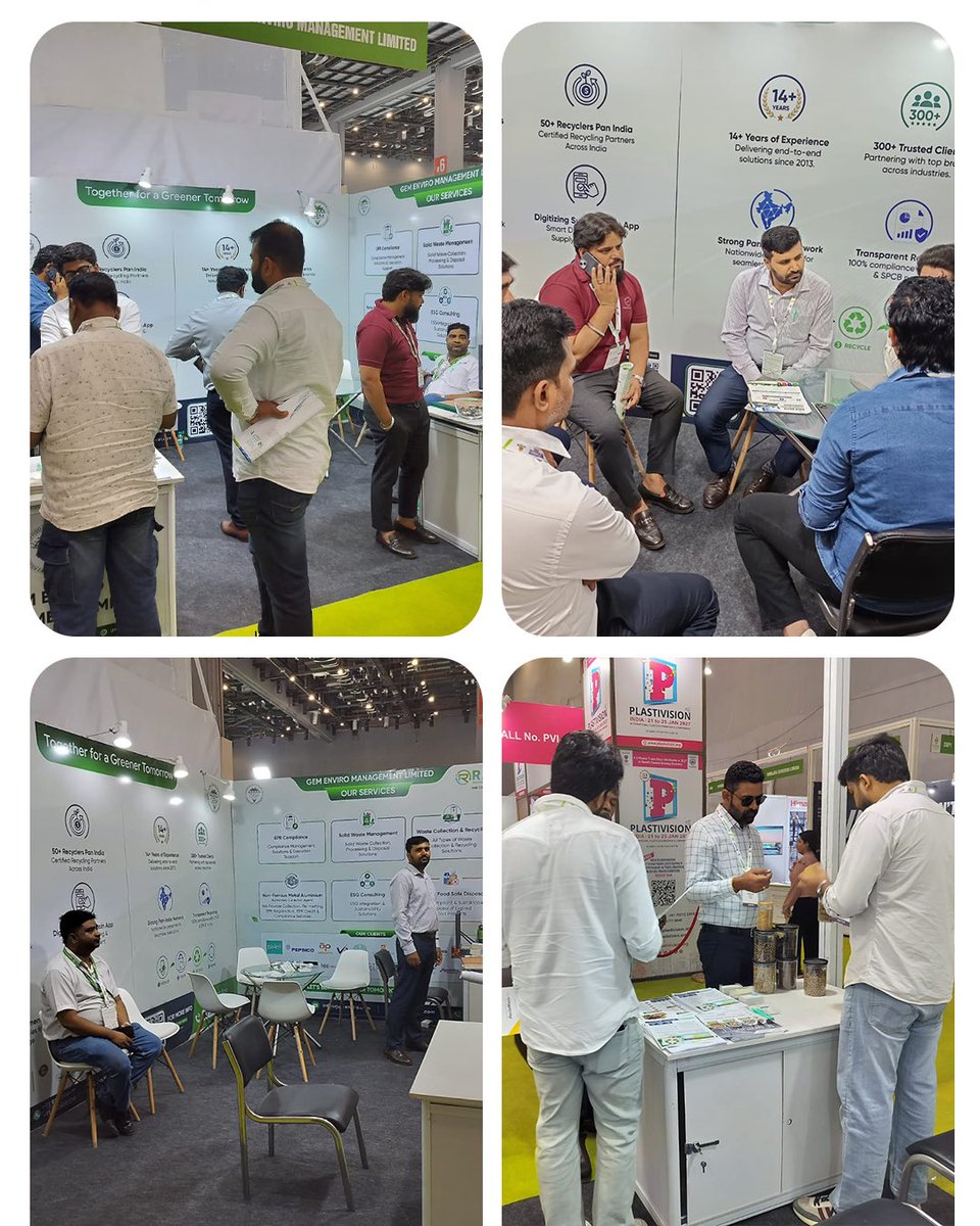 Raceecochainltd's tweet photo. ♻️ Day 1 at the 3rd Global Conclave on Plastic Recycling & Sustainability! We’re proud to showcase innovative recycling and circular economy solutions at Bharat Mandapam, New Delhi.
📍 Hall 6 | Stall F-49
#RACE #GEM #PlasticRecycling #Sustainability #CircularEconomy #EPR https://t.co/JfSR6VYY6L
