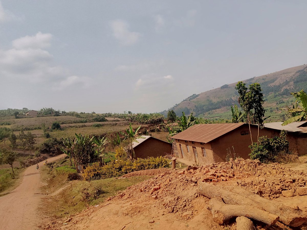 Bernardkwiri's tweet photo. Dear friends, these houses you see it's not their original color, but covered by dust that end up on them from the road whenever a vehicle or motorcycle passes in Rukiga District. "If @katabaazi25 can engage @HonByamukama over this road,then he will be the best" Boda boda man. https://t.co/ATrOZz7QwQ