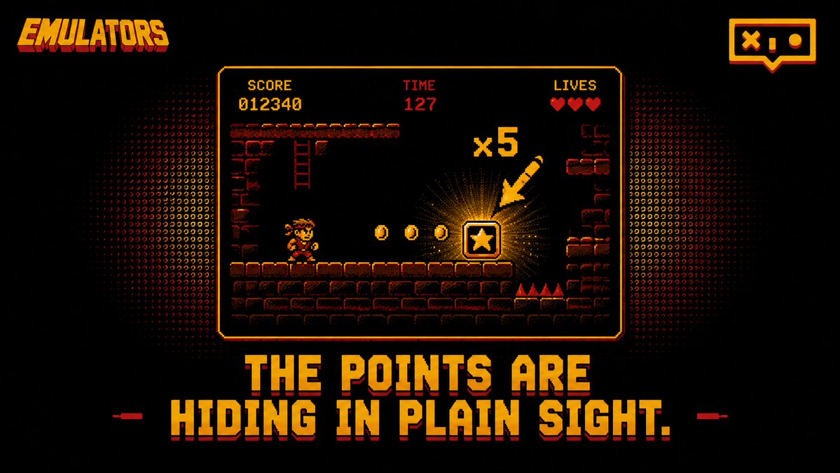EmulatorsSol's tweet photo. nobody tells you this but the easiest points in retro games are the ones everyone ignores.

bonus stages, hidden multipliers, that one dumb pattern in level 2 that racks up combo. the speedrunners know. now you do too.

the score is hiding in plain sight. https://t.co/E5XUEZ0ut9