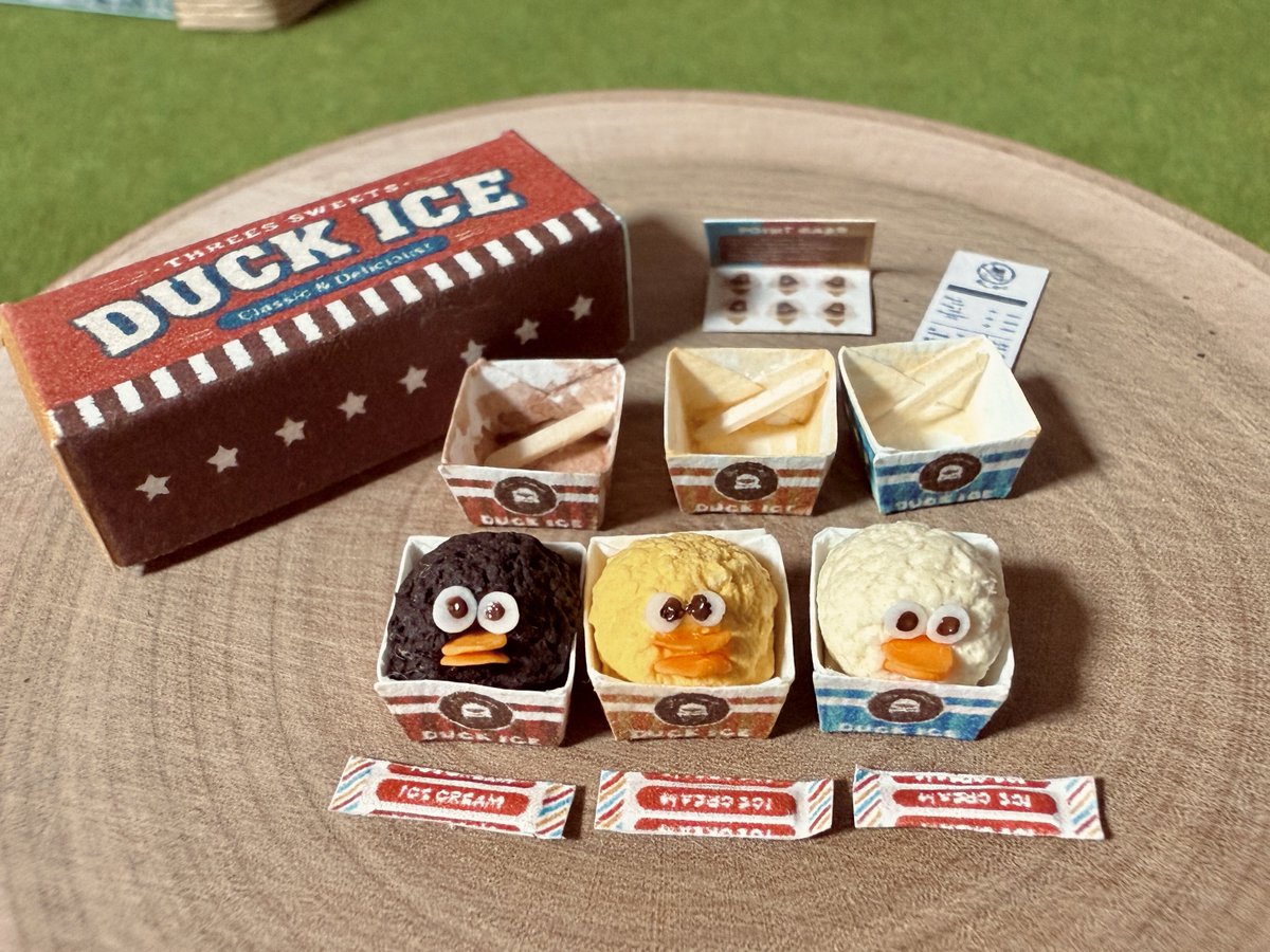 many_merry_'s tweet photo. ダックアイスセットと海のドーナツセット✨️

また、7月下旬にももう一種類夏のミニチュアを販売します！
海のドーナツセットに関しては今回の販売と下旬の販売に分けさせていただきます🙇‍♀️

#ミニチュア #miniature https://t.co/zlM7unD4cc
