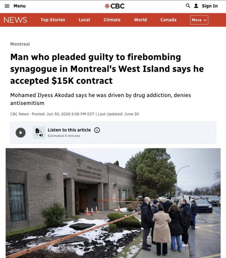 RabbiMivasair's tweet photo. Who paid this guy to commit arson at a Montreal synagogue so the whole world could shry gevalt some more about the "rising antisemitism" in Canada?
Isn't that an important part of the story? https://t.co/n6gJwRAw6E