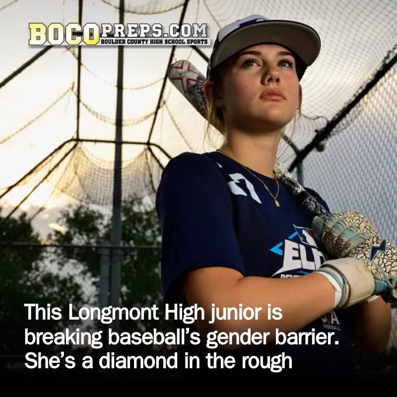 BoCoPreps's tweet photo. This Longmont High junior is breaking baseball’s gender barrier. She’s a diamond in the rough https://t.co/ED2PWJCGsv https://t.co/PqsuWK4DUO