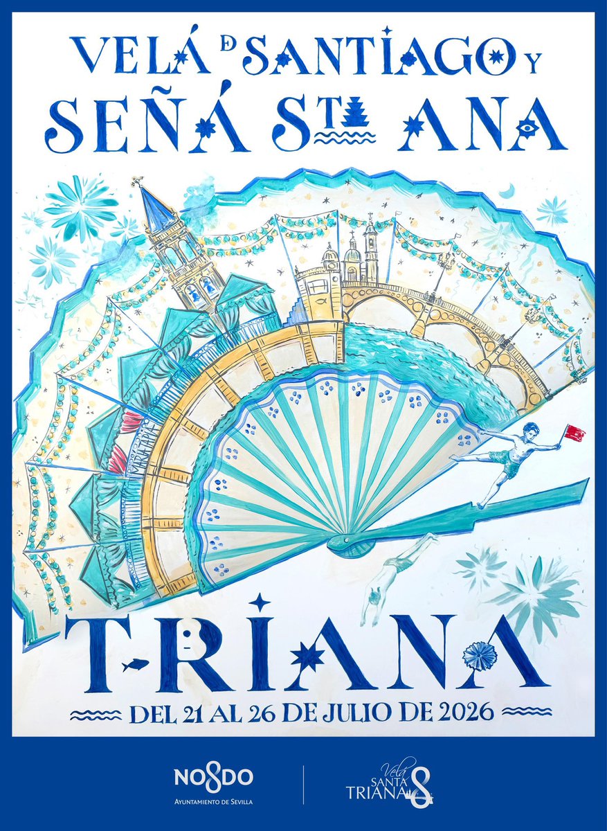 info_cofrade's tweet photo. 🖼️ Presentado el cartel de la “Velá” de Santa Ana 2026, obra de María Tapia. #SevillaHoy #VeláSantaAna26 https://t.co/Nve8RPTKVF