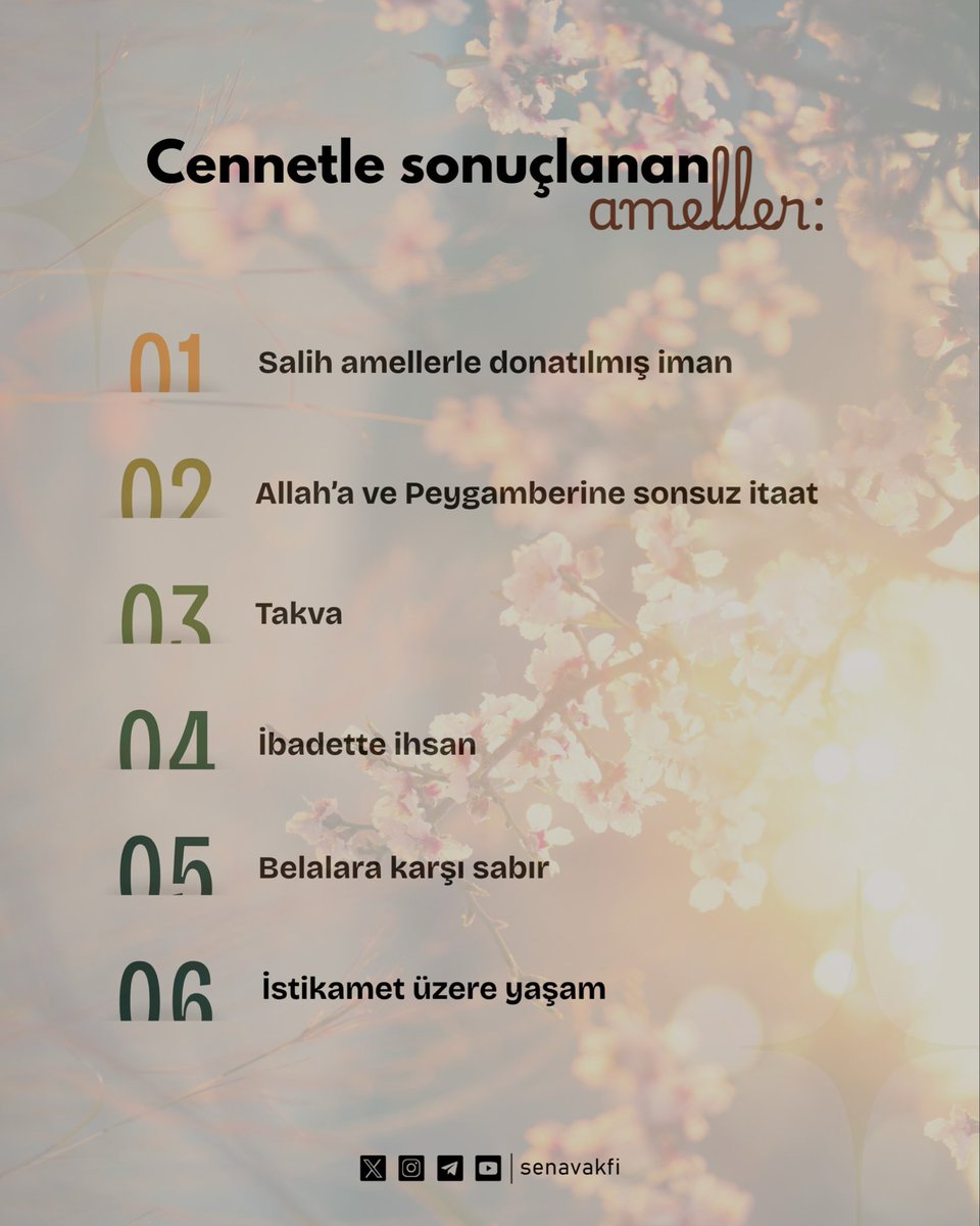 senavakfi's tweet photo. Cennetle sonuçlanan ameller: https://t.co/Ju6sfTCTjx