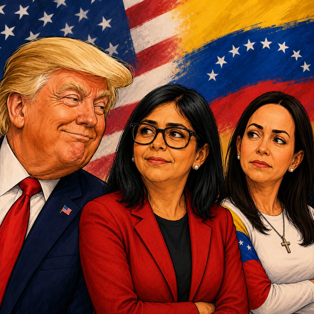 EnriqueVasquez's tweet photo. Hay una pregunta que muchos venezolanos nos estamos haciendo y que su respuesta podría incomodar: ¿por qué Estados Unidos parece entenderse mejor con el neo-chavismo de los hermanos Rodríguez que con la líder que ganó en la calle y que tiene el apoyo mayoritario de los venezolanos?

La respuesta, aunque duela, es bastante lógica si uno piensa como piensa Trump y no como quisiéramos que pensara. A Trump no le interesan los liderazgos, le interesan los resultados. Y para obtener resultados concretos (petróleo, control migratorio, deportaciones, estabilidad en el patio trasero) necesita un interlocutor que le cumpla, no uno que le inspire. 

Todo indica que los Rodríguez llevan tiempo negociando directamente con Washington, conocen las reglas del juego, y sobre todo hacen algo que a Trump le encanta: le dan a Trump todo lo que él quiere y a cambio él los mantiene en el poder. Es una relación transaccional, fría, pragmática. Y a Trump las relaciones así le funcionan de maravilla.

Con un liderazgo opositor con legitimidad propia, la ecuación es distinta y menos cómoda para él. Alguien que tiene su propia base, su propia agenda y su propio respaldo popular no se controla con la misma facilidad. No es un interlocutor manejable, es un actor independiente. Y a un tipo como Trump le sirve infinitamente más alguien que le cumple sin chistar que alguien que, por muy aliado que sea, responde primero a su pueblo y a sus principios antes que a los intereses de Washington. La legitimidad democrática, paradójicamente, la vuelve menos útil para un trato rápido.

Aquí es donde muchos se van a molestar, pero hay que decirlo: en política internacional los principios pesan menos que la conveniencia, y a Estados Unidos históricamente le ha importado más tener gobiernos funcionales a sus intereses que gobiernos legítimos. 

Lo hemos visto en toda Hispanoamérica durante décadas. Pretender que con Venezuela sería distinto es ingenuo. A Washington no lo mueve quién merece gobernar, lo mueve quién le garantiza lo que necesita. Y esa es una lección amarga que la oposición venezolana quizás está aprendiendo demasiado tarde.

¿Significa esto que incluyo con los EEUU metidos en Venezuela tampoco saldremos del chavismo? No lo creo, lo que sí me parece es que este plan de Trump va lentamente, con sus tiempos bien pensados, que realmente son desesperantes para nosotros los venezolanos acostumbrados a querer todo para ya. 

¿Y tú? ¿Qué opinas?