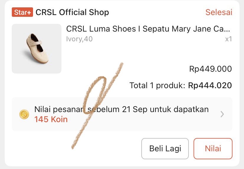 eisbtv's tweet photo. wts crsl luma shoes mary jane ivory size 40
masih baru bagus no minus blm pernah dipake soalnya 
aku beli 444k, jual 300k aja boleh nego https://t.co/dL6GxGiFrF