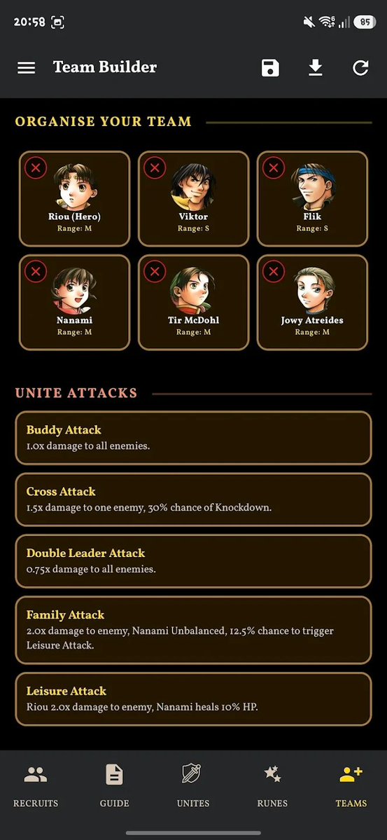 CulganValya's tweet photo. A dedicated fan has created a Suikoden Companion app for Android devices that includes guides, lore, and information on characters, runes, unites, etc.

It's a great app for people playing through the games for the first time or who need some assistance.

https://t.co/RaRWUBVomo https://t.co/5bJDqJGFUR