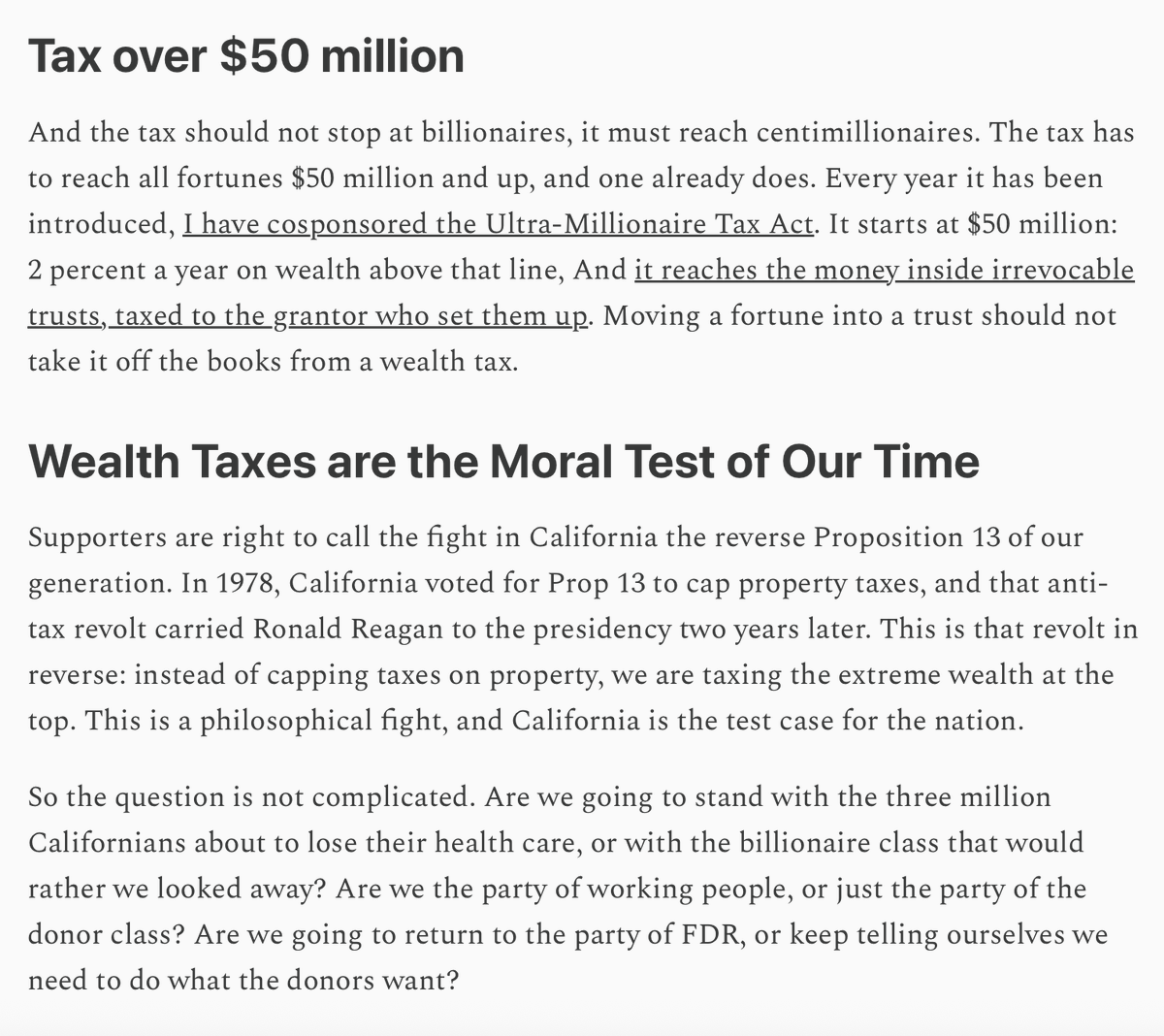 Cernovich's tweet photo. "the tax should not stop at billionaires, it must reach centimillionaires. The tax has to reach all fortunes $50 million and up" - Ro Khanna https://t.co/Koivnv6GkE