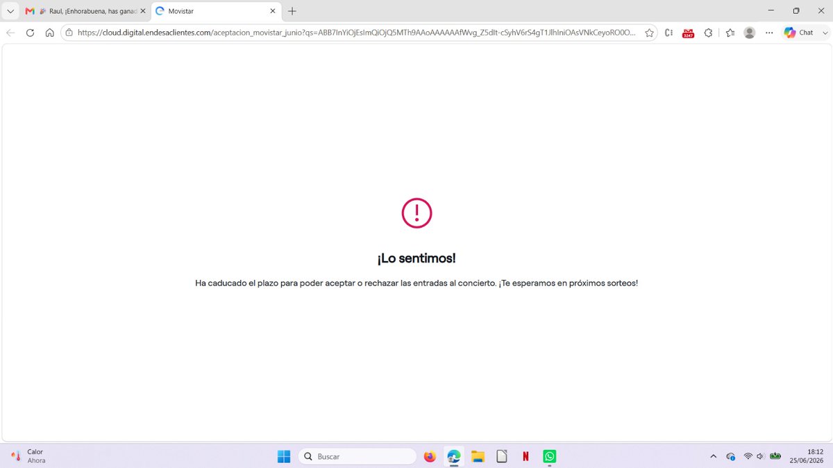 akekaGP's tweet photo. Solo había una condición, aceptar el premio antes de 24 horas. Pulso en el enlace a las 18:12 del mismo día y aparece un mensaje de que el plazo está expirado solo 4 horas después. Que sorpresa @Endesa @EndesaClientes @consumogob !!! https://t.co/eK06mhyvrh