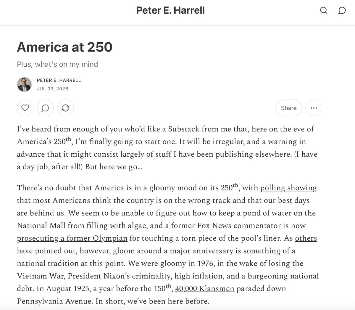 petereharrell's tweet photo. After a lot of lobbying by @jordanschneider, I am launching a substack. It will focus on international economics and a bit of geopolitics and US politics. No regular publication schedule, but it will be free! (You get what you pay for!). Link below. https://t.co/fMgzdJHHCz