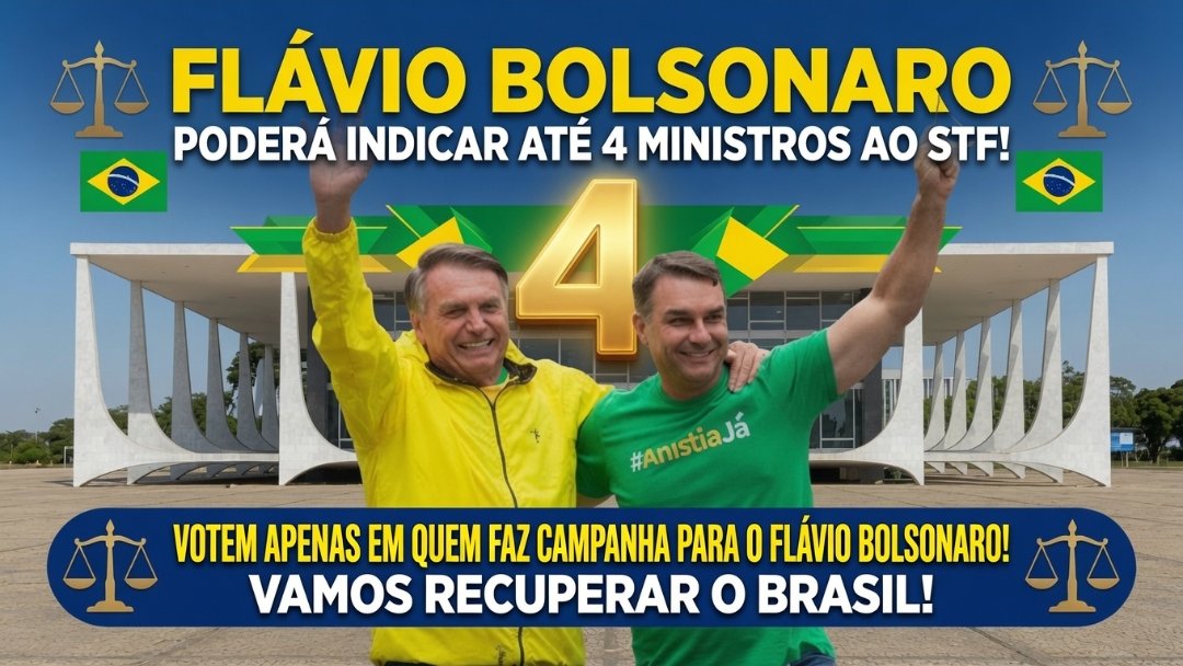 joao8_32_JB's tweet photo. A turma do nikolas/Michelle Firmo/NOVO 🍊 está brincando com o futuro do Brasil!

Corpo mole, bolso cheio e zero compromisso com o povo.

Chega!

É hora de cobrar desses oportunistas que querem condenar o Brasil a mais 4 anos de PT!

Flávio Bolsonaro vai mudar o jogo indicando até 4 ministros ao STF!

Essa é a nossa última chance.

Não dá mais pra ficar de lado.

Votem apenas em quem faz campanha para #FlávioBolsonaro22