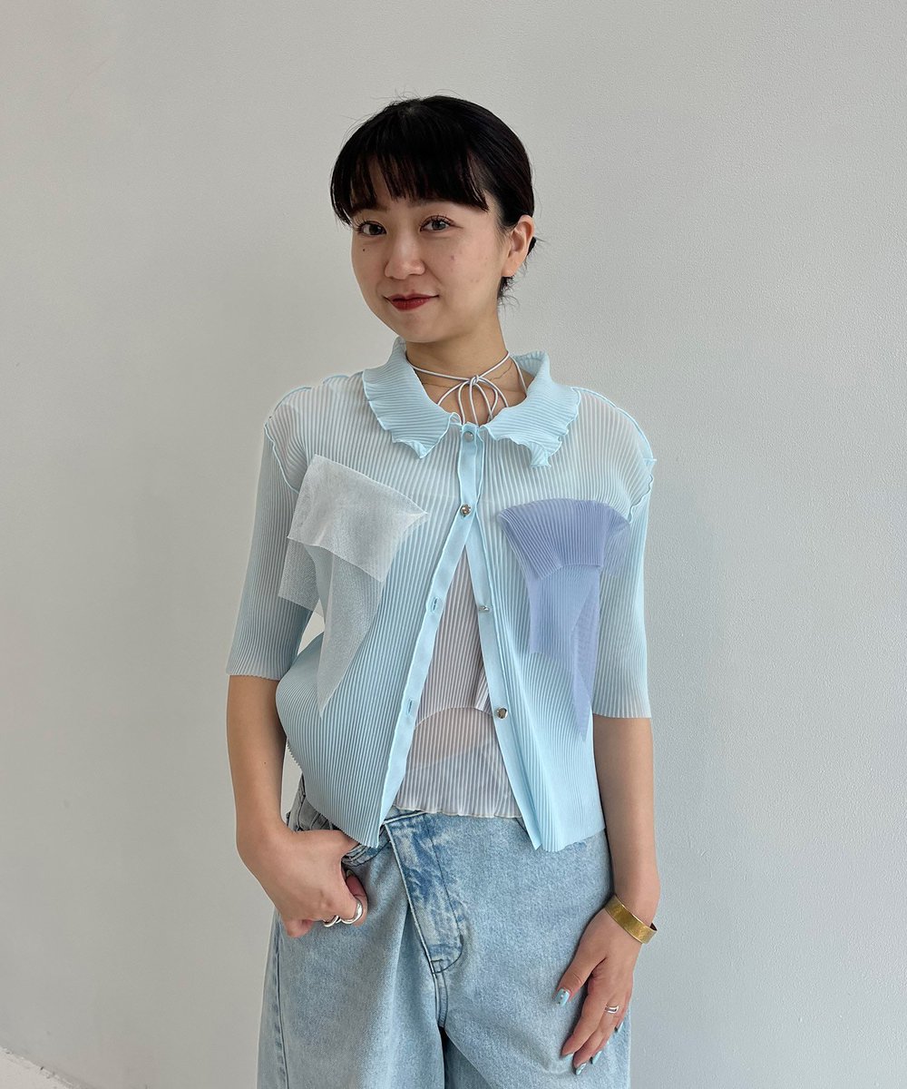 Kotohayokozawa × STUDIOUS 別注シアーラメポロトップス🩵 再販いたし