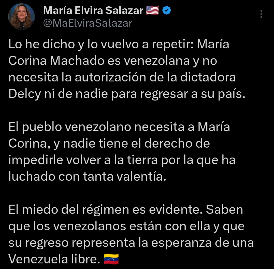 EmmaRincon's tweet photo. Congresista @MaElviraSalazar: https://t.co/jTfvWkIbBV