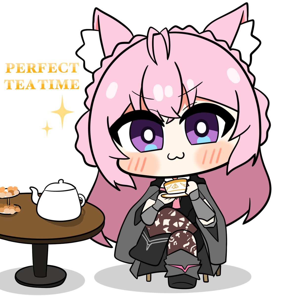 Tsumiki11draw's tweet photo. 華麗なるお茶会のプロ(先生)☕️
#こよりすけっち https://t.co/ZlwhlRzkQd