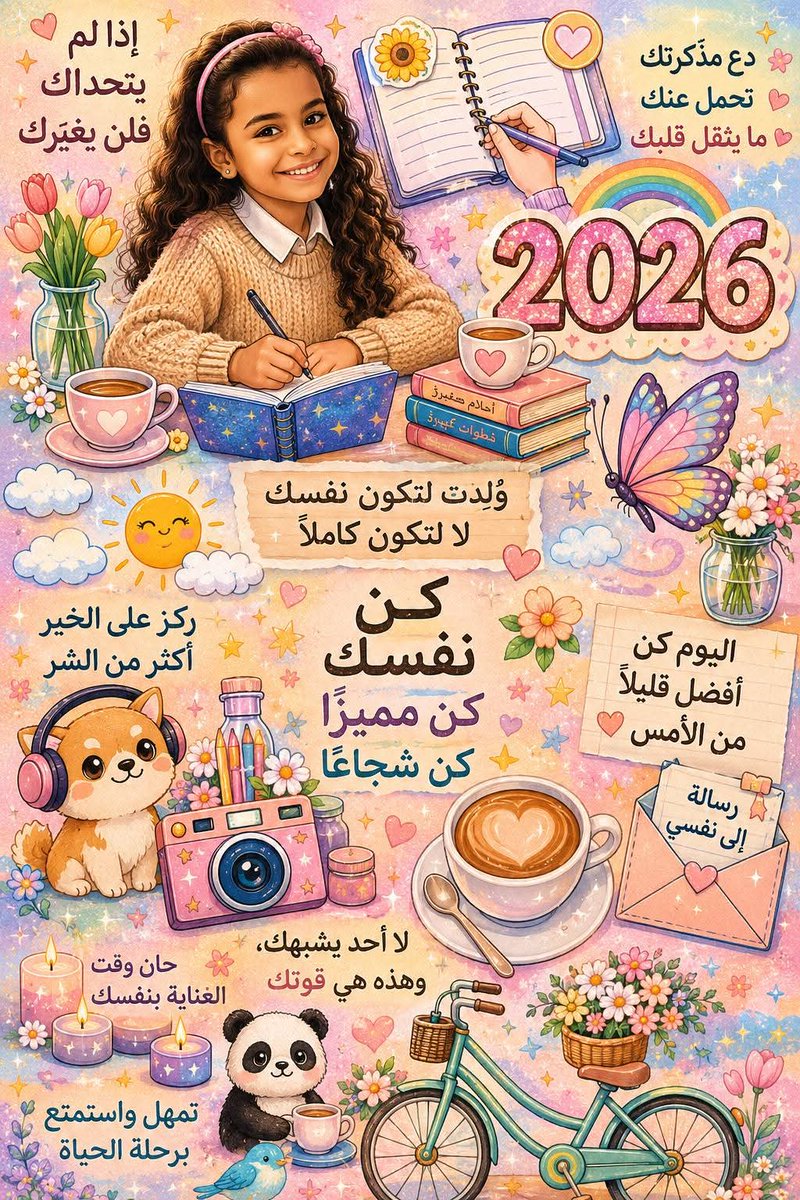AI_News_AR's tweet photo. برومبت تصميم لوحة تحفيزية ساحرة بأسلوب Kawaii ولمسة فنية حالمة 🎨🌸

البرمبت 👇

ملصق تحفيزي بأسلوب Kawaii فاخر، ألوان باستيلية، عناصر لطيفة متناغمة، بطاقات بعبارات عربية أنيقة، تكوين مزدحم ومنظم، تفاصيل غنية، إضاءة ناعمة، جودة 8K.

#برمبت #الذكاء_الاصطناعي #prompt #chatgpt https://t.co/Yr41E6jN0V