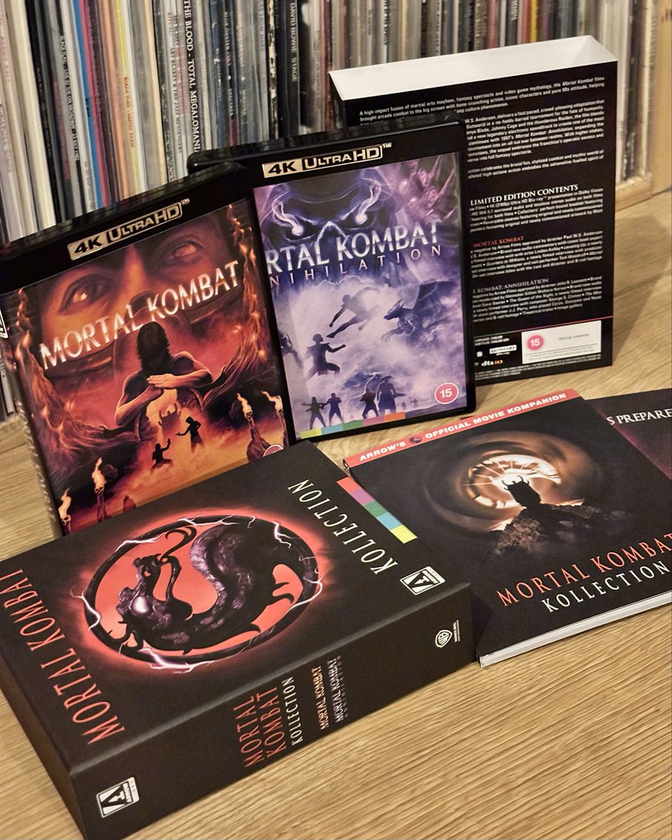 TheMikeFury's tweet photo. It has begun! Another flawless victory from @ArrowFilmsVideo, celebrating the impact of the OG Mortal Kombat movies in this 4K collection. Gamers &amp; 90’s kids know how important these films were (namely the first) in setting a benchmark for VG adaptations, doing it authentically! https://t.co/Zup9ujK0uR