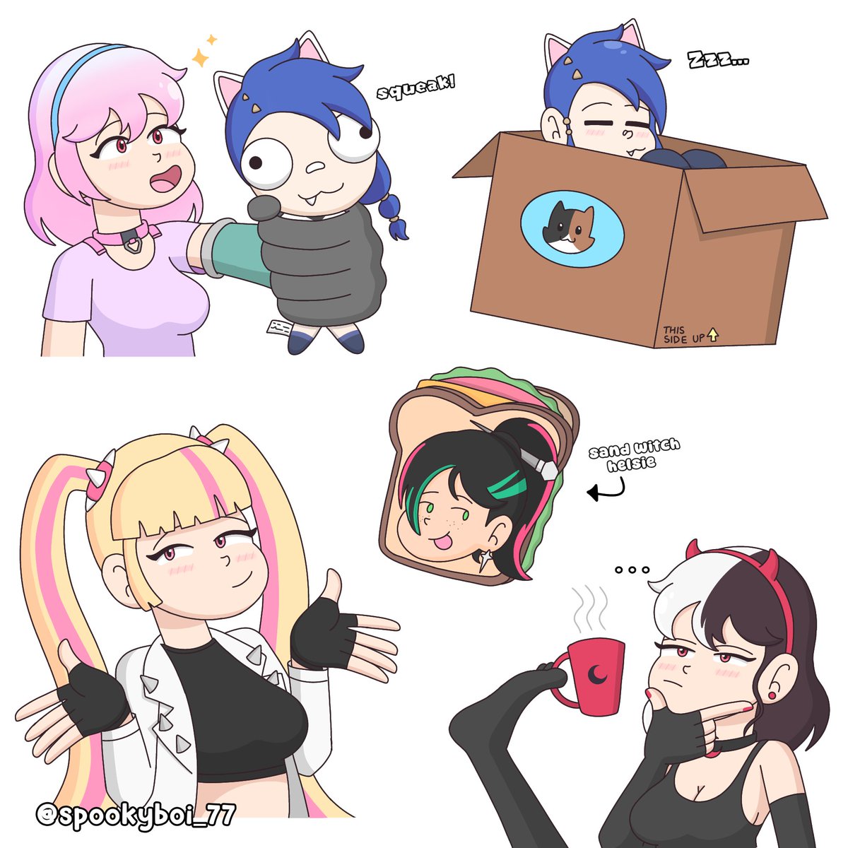 some silly Fortnite doodles!! 😝 #FortniteArt #Lexa #Erisa