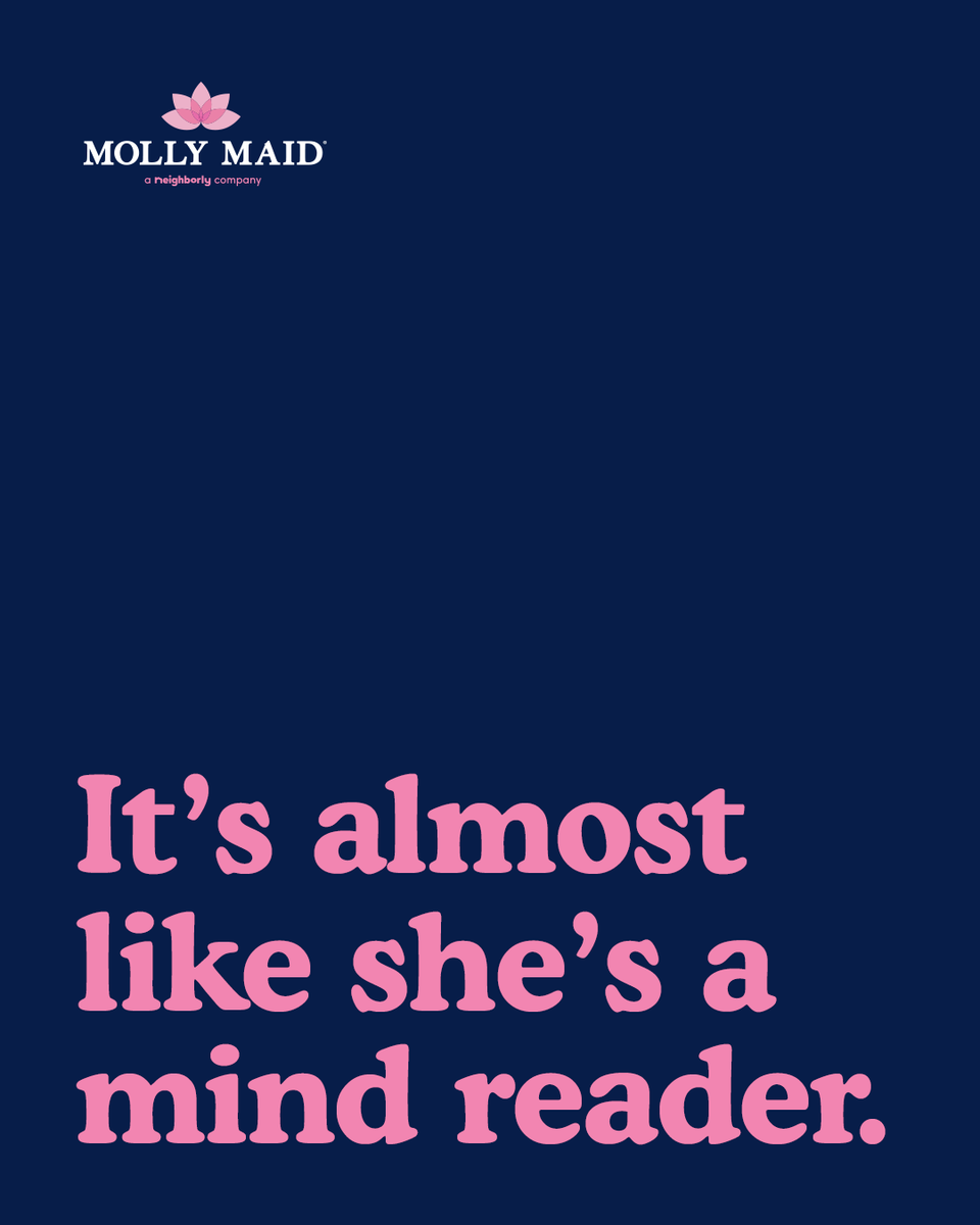 MollyMaid's tweet photo. Somehow, she just gets it! That’s what it’s like to have Molly Maid in your home—support you can count on, without having to ask twice.
Meet Molly in “A Friend Like Molly.”
Call 1-800-MOLLY-MAID or go online to schedule your free estimate.
#MollyMaid #AFriendLikeMolly... https://t.co/TsQgDL03wR