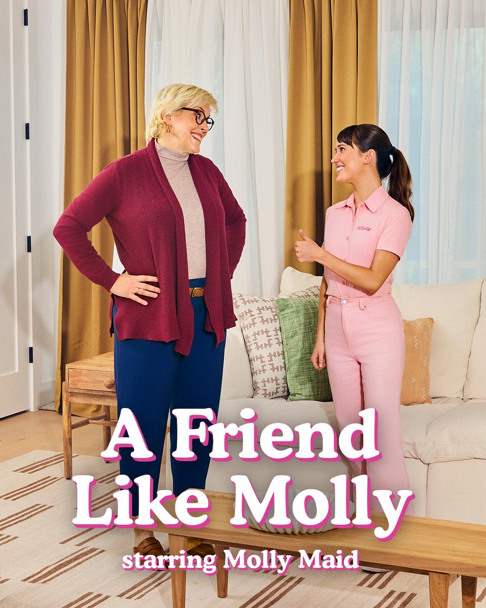 MollyMaid's tweet photo. Somehow, she just gets it! That’s what it’s like to have Molly Maid in your home—support you can count on, without having to ask twice.
Meet Molly in “A Friend Like Molly.”
Call 1-800-MOLLY-MAID or go online to schedule your free estimate.
#MollyMaid #AFriendLikeMolly... https://t.co/TsQgDL03wR