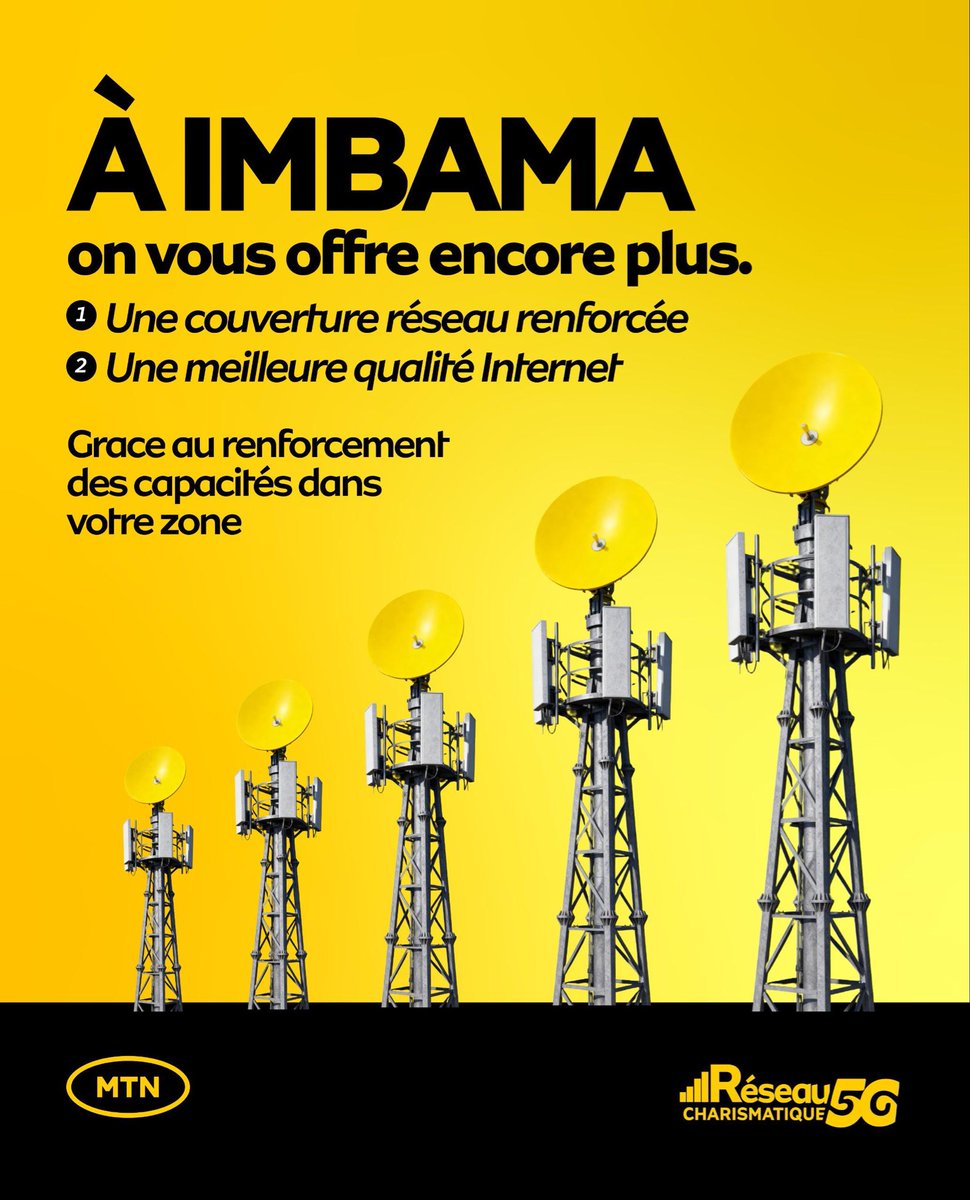 MTN_123's tweet photo. On vous offre encore plus ! 🥳📶

Parce que votre expérience compte, nous renforçons notre réseau pour vous offrir une couverture encore plus étendue et une connexion Internet encore plus performante. 🚀

#alorsonfaitquoiaujourdhui #charismatique https://t.co/5gbvEAf4sB