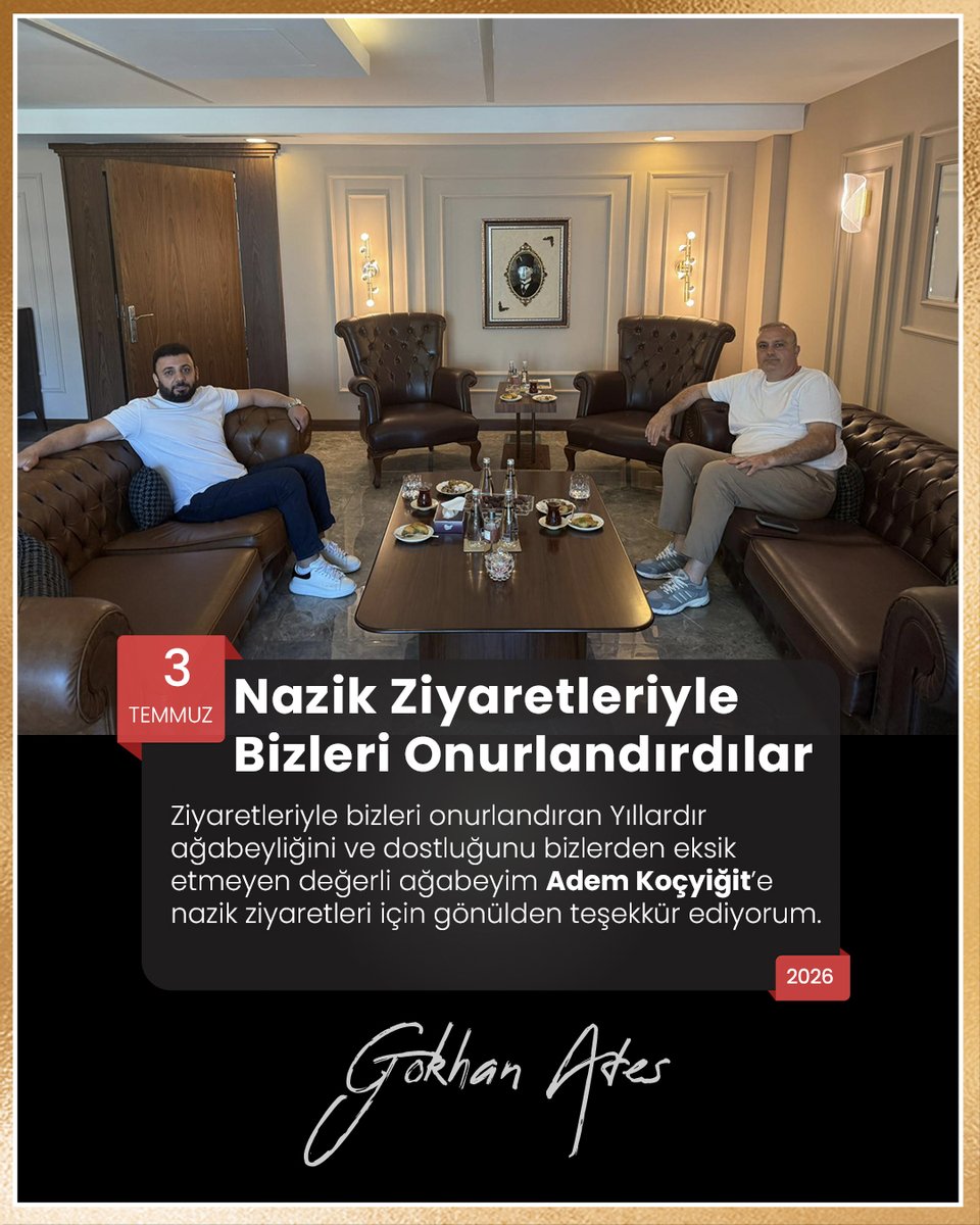 Gokhanaates's tweet photo. Nazik Ziyaretleriyle Bizleri Onurlandırdılar
Ziyaretleriyle bizleri onurlandıran Yıllardır ağabeyliğini ve dostluğunu bizlerden eksik etmeyen değerli ağabeyim Adem Koçyiğit’e nazik ziyaretleri için gönülden teşekkür ediyorum.
#gökhanateş #protek #protekvipşirketlergrubu https://t.co/wselz6B7kr