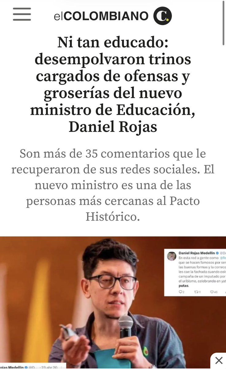 PaolaHolguin's tweet photo. ¿En serio? Tenían de Ministro de Educación al vulgar activista político de Rojas y salen a criticar a Vivian  Morales… hay que ser muy cínico https://t.co/Cpahg8GEV0