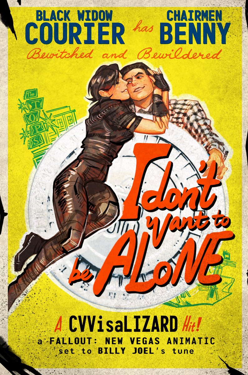 CVVisaLizard's tweet photo. I’m back!! (For now)
Thank you all for the support on the <I Don’t Want to be Alone> CourierBenny Animatic !🥰
This is a poster I made for Wasteland Jamboree Film Fes! https://t.co/bLs3hvyFv5