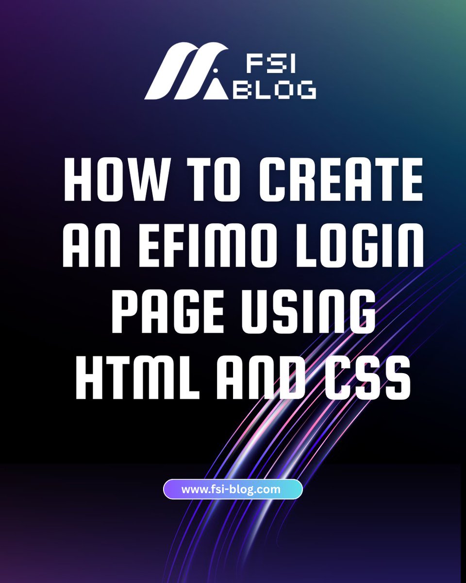 fsiblogofficial's tweet photo. Learn how to build a clean and responsive Efimo login page using HTML &amp; CSS with this simple step-by-step guide.

Perfect for beginners looking to improve their frontend skills.

More tutorials at https://t.co/TS0VW8nO0s

#FSIBlog #HTML #CSS #WebDevelopment #Coding #LearnToCode https://t.co/QihigDdu2W