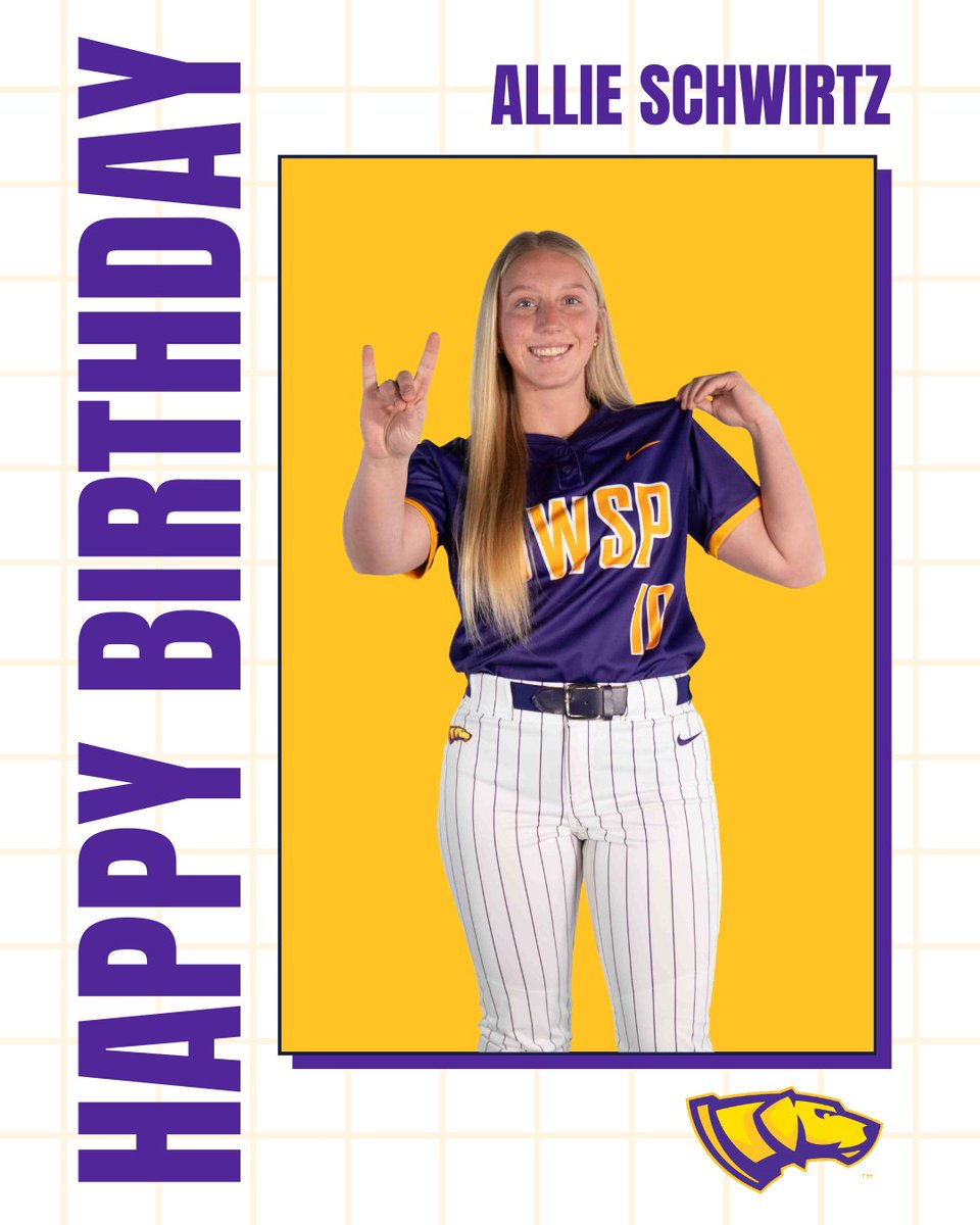 uwsp_softball's tweet photo. Happy Birthday to Allie Schwirtz! We hope you have a great day! 🥳

#PointerFamily https://t.co/I5gaOReoAi