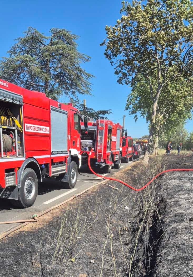 CivPro_GR's tweet photo. 👨‍🚒 🚒  Σε πλήρη επιχειρησιακή ετοιμότητα η Ελληνική 🇬🇷 Ομάδα Δασοπυρόσβεσης που έχει αναπτυχθεί στη Νότια Γαλλία στο πλαίσιο του Προγράμματος Προ-εγκατάστασης του 🇪🇺 Μηχανισμού Πολιτικής Προστασίας. 

📍Οι 21 Έλληνες πυροσβέστες #ΕΜΟΔΕ, με μηχανοκίνητο τμήμα δασοπυρόσβεσης, εγκαταστάθηκαν την Τετάρτη 1η Ιουλίου στην επιχειρησιακή βάση του Gignac, όπου και θα παραμείνουν μέχρι τις 15/07.  

🌳🔥 Μετείχαν ήδη σε δύο επιχειρήσεις στην περιοχή Villeneuve-lès-Maguelone & κοντά στην πόλη Beziers, για αντιμετώπιση δασικών πυρκαγιών, οι οποίες τέθηκαν υπό έλεγχο με την έγκαιρη επέμβαση και τη συνεργασία Ελλήνων και Γάλλων πυροσβεστών.

🇬🇷🤝 🇫🇷🇪🇺 Αλληλεγγύη στην πράξη, κοινή δράση & άριστη συνεργασία

#CivProGR #SécuritéCivile #EUCivPro 

@pyrosvestiki @eu_echo @GreceParis @FranceenGrece @SecCivileFrance