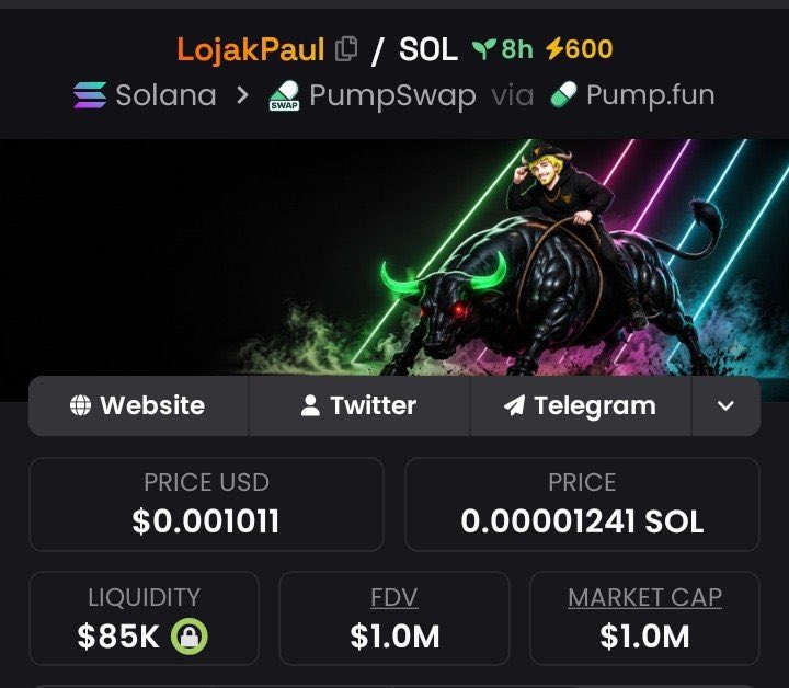 MEME_WARRIot9i's tweet photo. 💎Token : $LojakPaul      
📈Entry: $32k
📊Peak: $1.0m
🚀Gain: 31.2x Profit 

It was dropped early on my TG. 💯🔥
X saw it late — as usual.
📩 DM now to join my Alpha Telegram Channel🚀 
✅ Follow and don’t miss the next one.

⛓️ #solana #memecoin #cryptoTrading https://t.co/4wVzLXwF5l