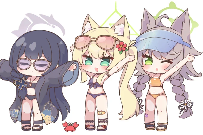 みんなでばんざい体操! #ブルアカ