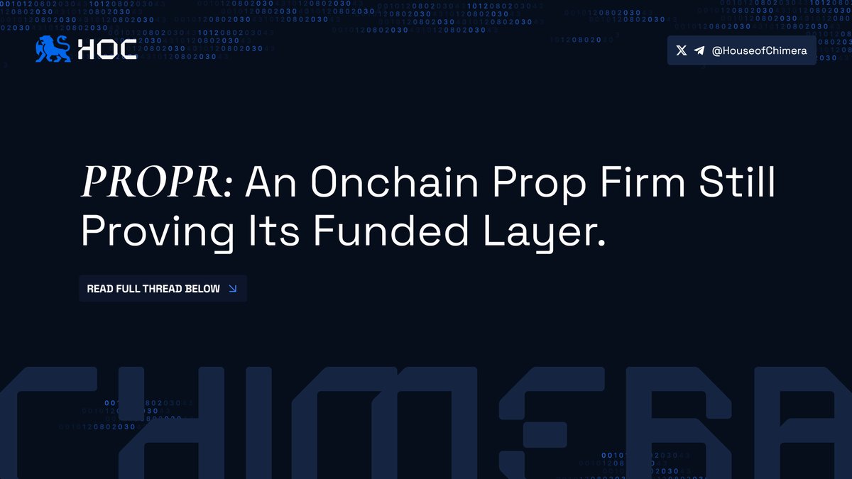 HouseofChimera's tweet photo. Onchain perp markets processed $656.7B in volume over the last 30 days and now hold $16B in open interest.

🔹 Within that market, prop firm @ProprXYZ crossed $1M in cumulative revenue in ~2.5 months. $730K came in the last 30 days alone.

So how did it get here? 👇 https://t.co/NLNRmReENJ