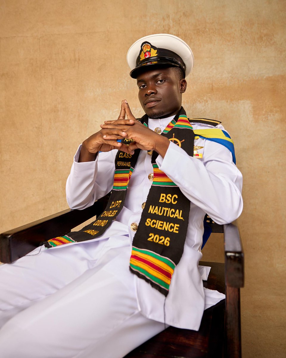 CharlesAnsah14's tweet photo. The chapter ends. The voyage begins. ๐ขโ๐
#Graduation #ClassOf2026 #RegionalMaritimeUniversity #Maritime #MerchantNavy #DeckOfficer #FutureCaptain #Seafarer #MaritimeIndustry #NauticalScience #LifeAtSea #NewBeginnings #Ghana https://t.co/8LeJYlAxQ2