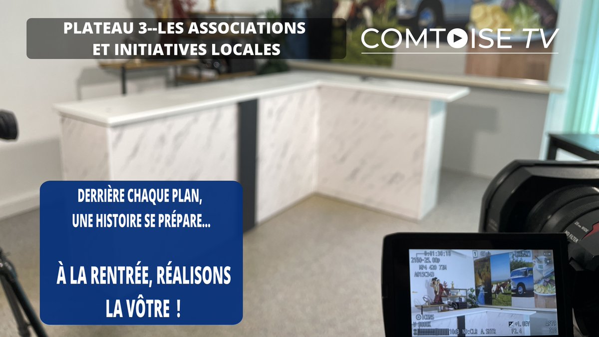 comtoisetv's tweet photo. COULISSE COMTOISE TV
Cinq plateaux, une multitude de possibilités pour parler de vous.

Ce vendredi, le N°3 ,celui des associations et de vos initiatives locales…3 invités possibles pour parler de vous
Et vous, lequel sera votre préféré ?
À suivre… https://t.co/mHlkg3AByy