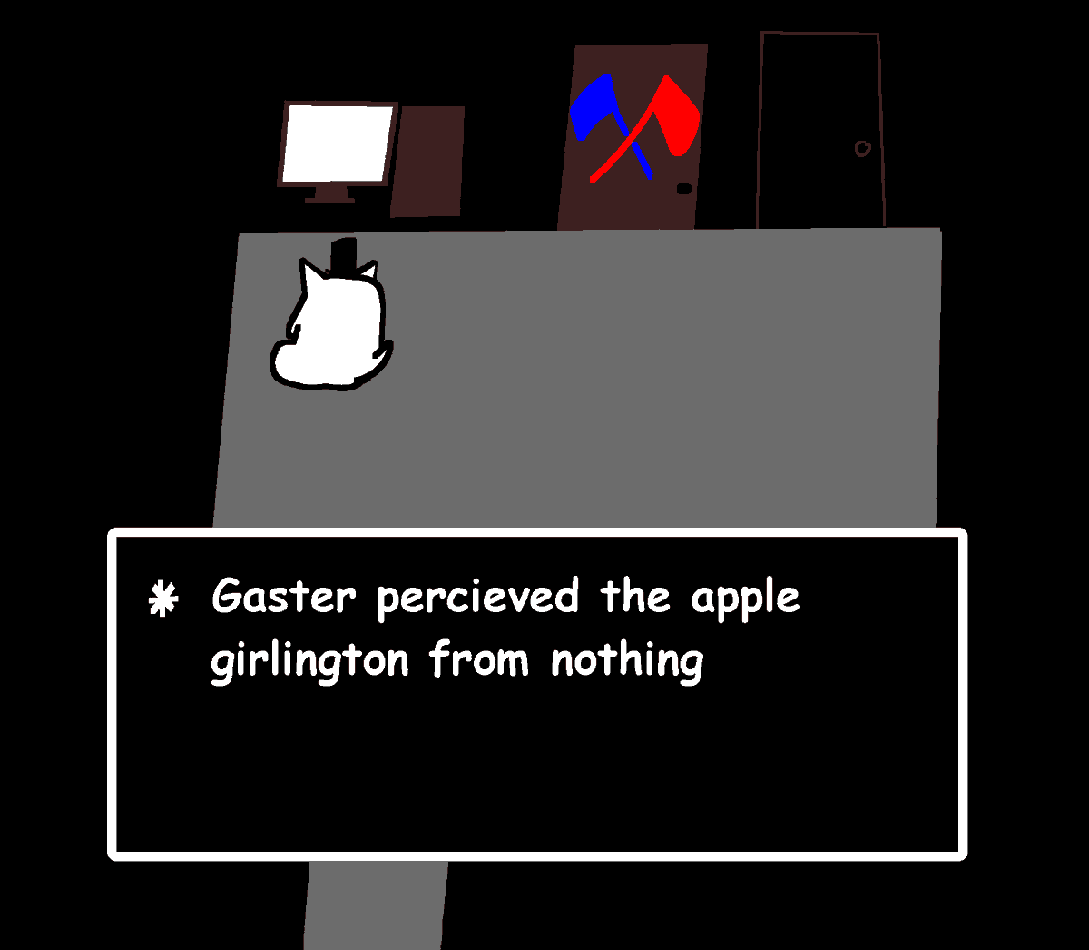 skidwithag's tweet photo. Had a fucked up dream about chapter 6. Instead of going to the hospital you go to Sans and Papyrus' house and go into their cabinet

Toby fox lore drops as he talks in TTS. Ragebaiting everyone and stating Mew Mew's shadow crystal was FAKE and that he was the real secret boss https://t.co/T1BweOhpow