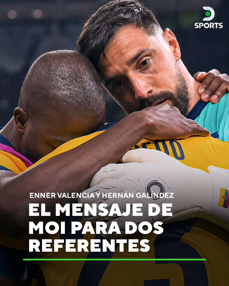 DSportsEC's tweet photo. ¡PALABRAS DE ADMIRACIÓN! 🥹🇪🇨

▶️ El mensaje de Moisés Caicedo para Hernán Galíndez y Enner Valencia tras su despedida de la Selección Ecuatoriana.

📷 MC https://t.co/bTioctP0TI