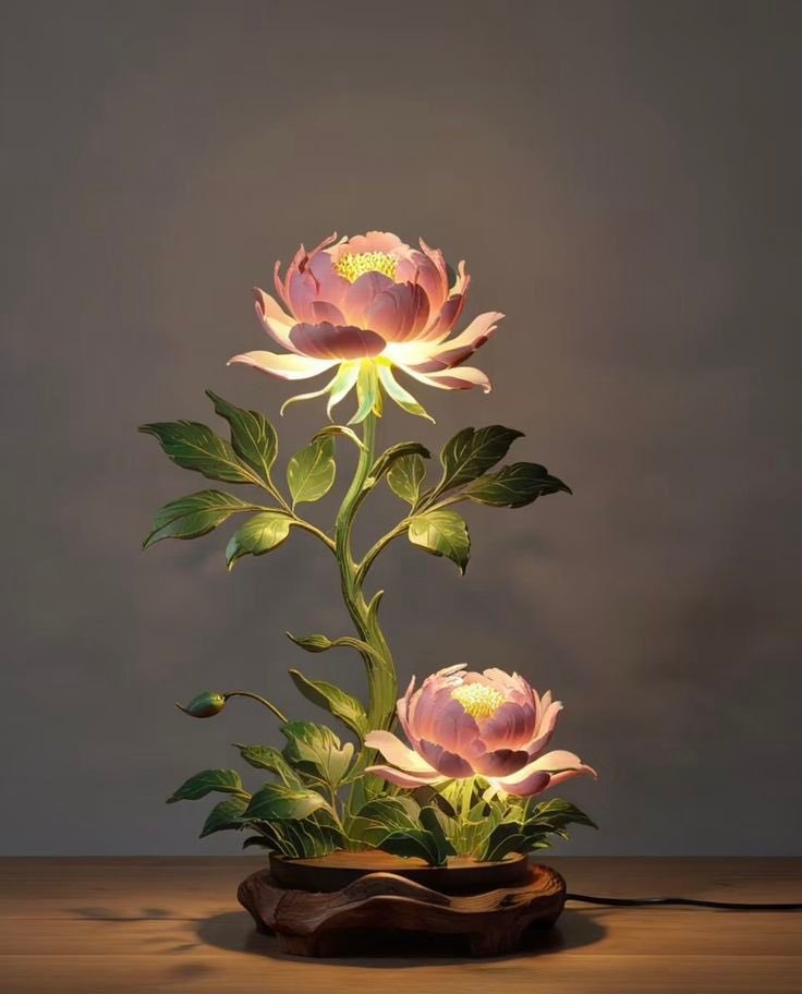 petalesblancs's tweet photo. I need this flower lamp https://t.co/KVECnjNkkK