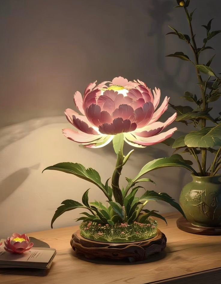 petalesblancs's tweet photo. I need this flower lamp https://t.co/KVECnjNkkK