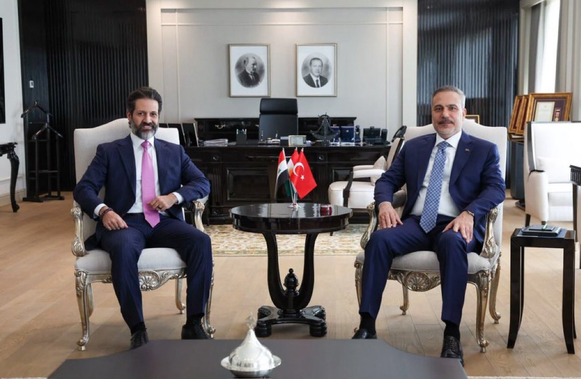 MadeinKurdich's tweet photo. Dışişleri Bakanı Hakan Fidan, Ankara’da IKBY Başbakan Yardımcısı Kubat Talabani ile görüştü. https://t.co/ebick3jVAS